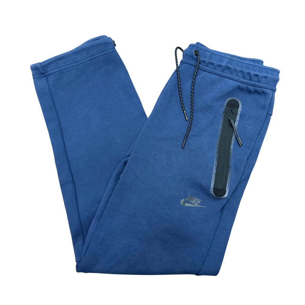Nike Tech Fleece Pants Mens Small Blue DQ4312-410 Tapered Joggers Bonded Pocket